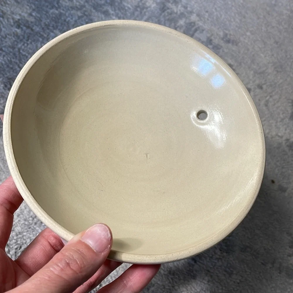 New Ceramic Clay Pot Helperware Hot Pot Soup Lidded Brown Flowers Floral Design